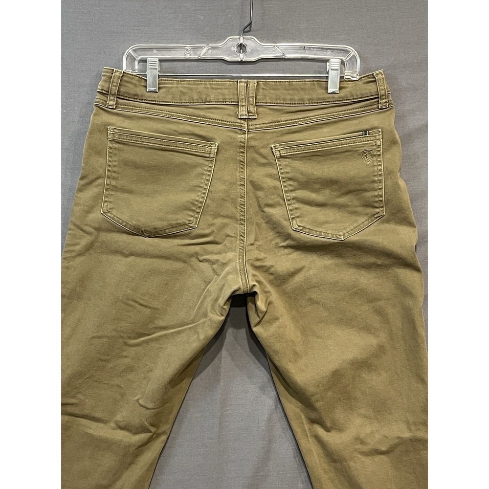 KHUL Chino Pants Womens 12 REG Green Hiking Outdoors Camping 34 x 30 Mid Rise - Picture 4 of 12